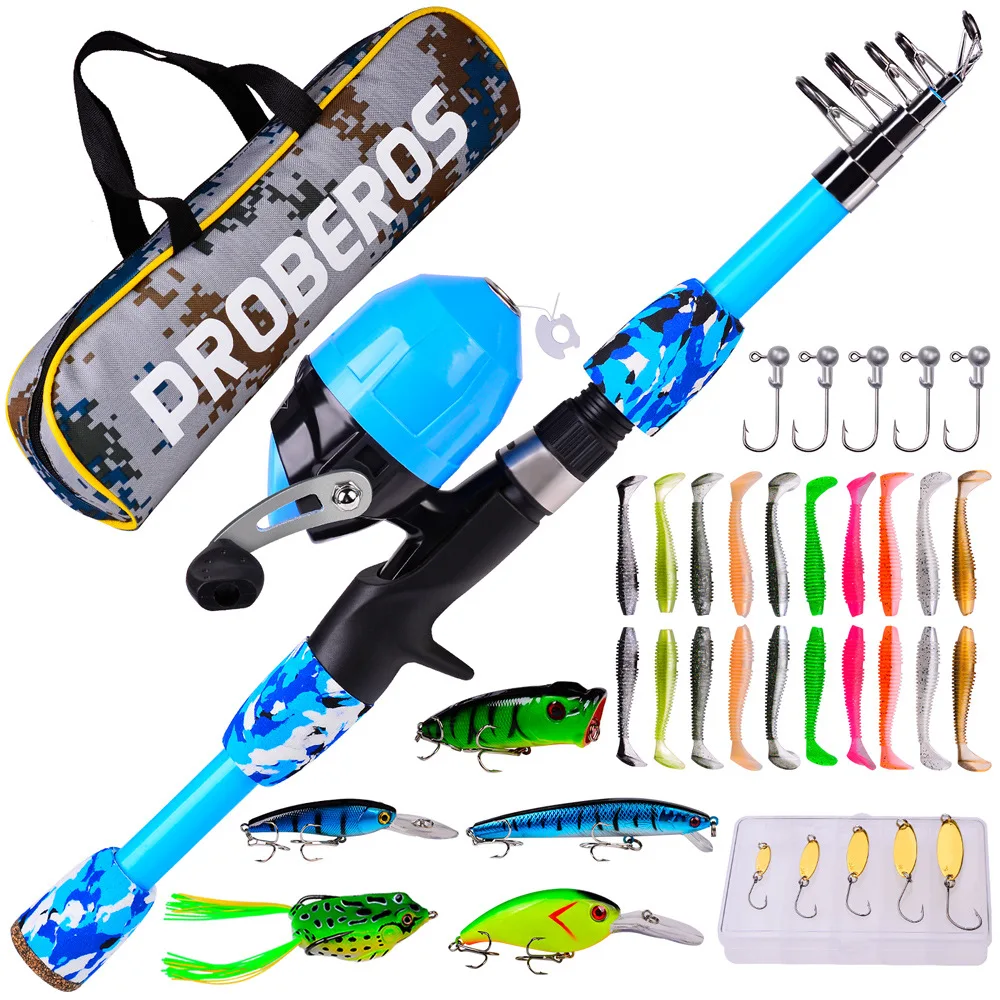 1.2m-1.8m Fishing Rod Combos, Portable Telescopic Fishing Pole and Reel Kit-with Fishing Reel Tackle Box for Boys, Girls, Youth
1.2m-1.8m Fishing Rod Combos, Portable Telescopic Fishing Pole and Reel Kit-with Fishing Reel Tackle Box for Boys, Girls, Youth