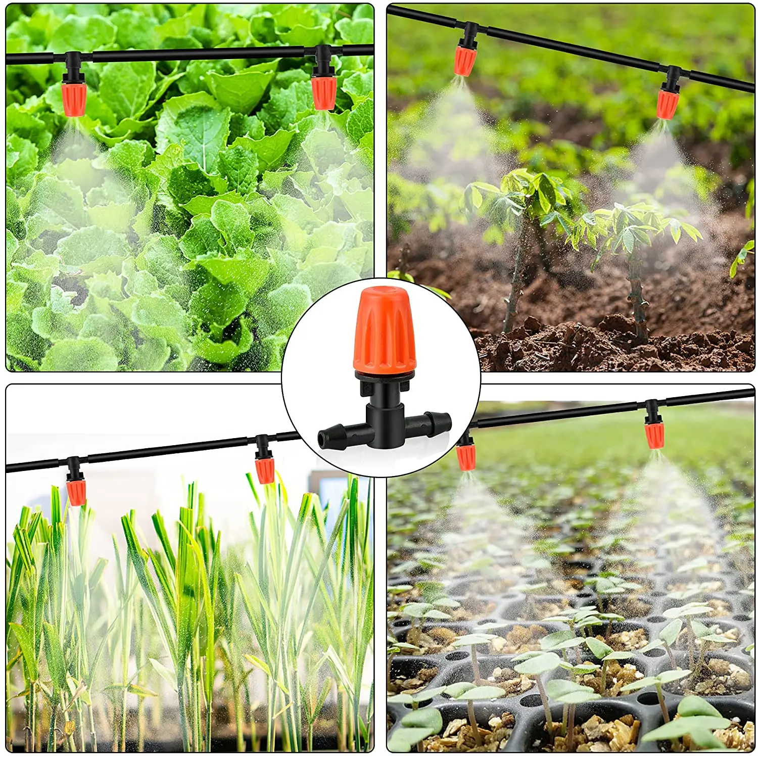 2/5/10/30/50 PCS Three-Way Atomizing Nozzle Adjustable Mist Nozzles Micro Sprayer Dripper Mist Sprinkler Garden Drip Irrigation
2/5/10/30/50 PCS Three-Way Atomizing Nozzle Adjustable Mist Nozzles Micro Sprayer Dripper Mist Sprinkler Garden Drip Irrigation