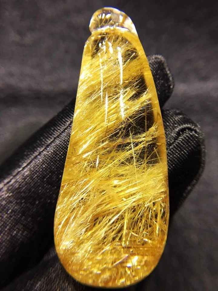 Genuine Natural Gold Rutilated Quartz Gourd Pendant 53*22*16mm From Brazil Waelthy Women Rare Jewelry AAAAAA
Genuine Natural Gold Rutilated Quartz Gourd Pendant 53*22*16mm From Brazil Waelthy Women Rare Jewelry AAAAAA