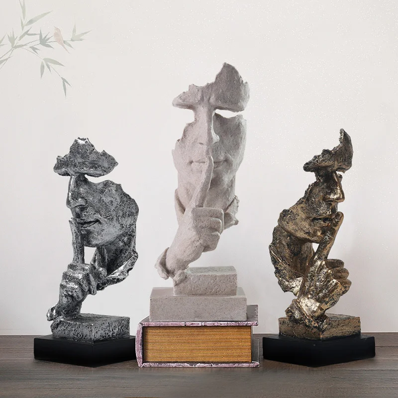 Silence Is Gold Office Home Decoration Nordic Simple Abstract Sculpture Figurine Ornaments Accessories Modern Art Resin Decor
Silence Is Gold Office Home Decoration Nordic Simple Abstract Sculpture Figurine Ornaments Accessories Modern Art Resin Decor