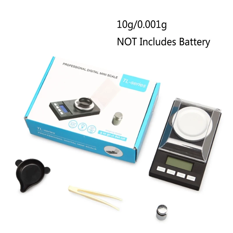 Digital Milligram Scale 10g/ 0.001g Portable Jewelry Scale LCD Backlit Tare Micro Scale for Powder Medicine Gold Gem
Digital Milligram Scale 10g/ 0.001g Portable Jewelry Scale LCD Backlit Tare Micro Scale for Powder Medicine Gold Gem