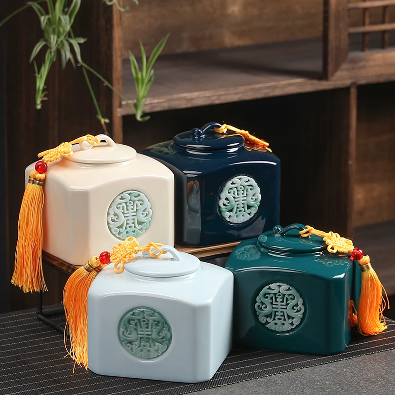 Large Ceramic Tea Box Seal Moisture Proof Portable Luxury Coffee Sugar Storage Jars Tea Box Chinese Caja Para Te Teaware DG50TC
Large Ceramic Tea Box Seal Moisture Proof Portable Luxury Coffee Sugar Storage Jars Tea Box Chinese Caja Para Te Teaware DG50TC