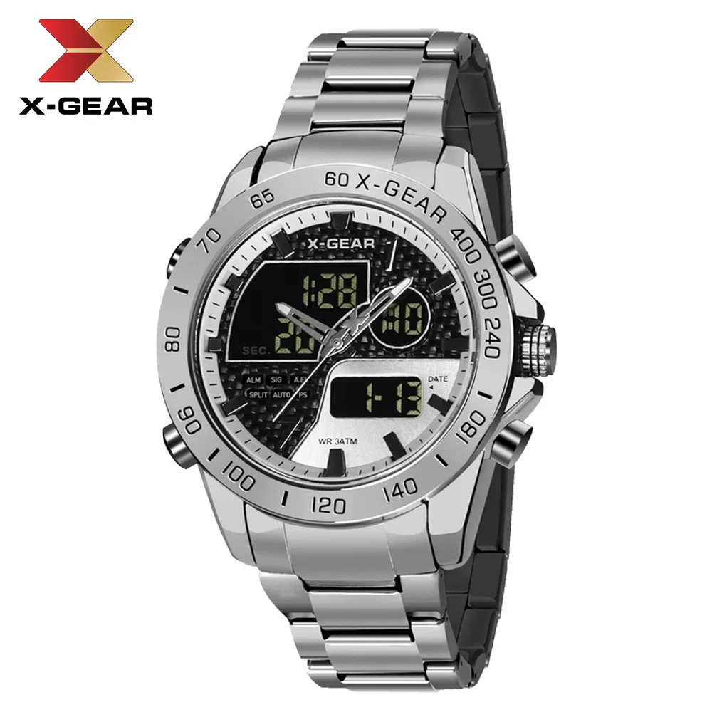 Часы наручные X-GEAR Мужские кварцевые, роскошные брендовые цифровые спортивные в стиле милитари, со стальным ремешком
Часы наручные X-GEAR Мужские кварцевые, роскошные брендовые цифровые спортивные в стиле милитари, со стальным ремешком