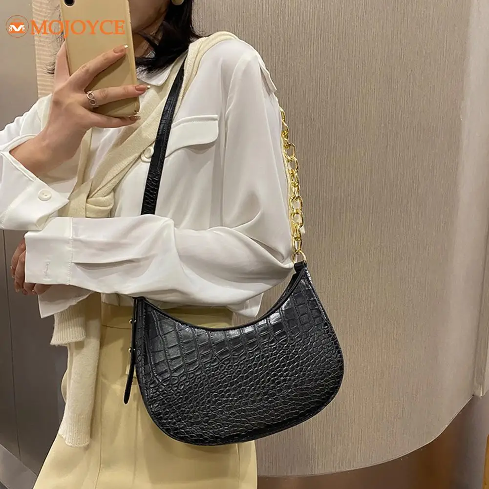 Fashion Solid PU Underarm Bag Alligator Pattern Shoulder Pouch Lady Daily Hobos Popular Simple Female Daily Bag
Fashion Solid PU Underarm Bag Alligator Pattern Shoulder Pouch Lady Daily Hobos Popular Simple Female Daily Bag