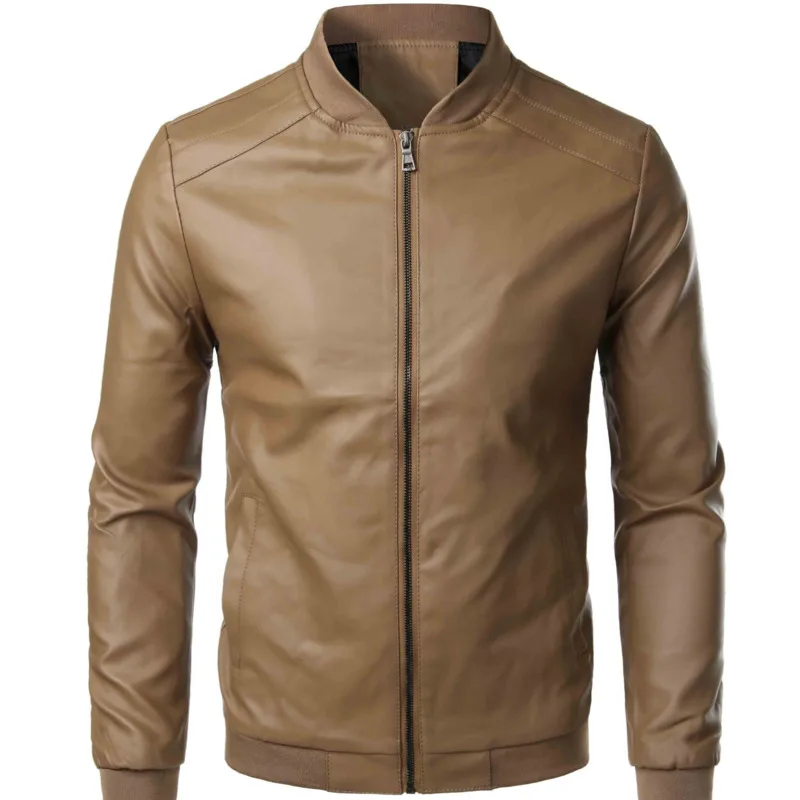 Leather Men's spring and autumn leather jacket fashion trend locomotive Korean slim fit PU leather stand collar coat men's wear
Leather Men's spring and autumn leather jacket fashion trend locomotive Korean slim fit PU leather stand collar coat men's wear