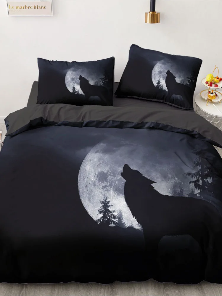 Wolf Quilt Cover Sets Animal Comforter Cases Custom Design 3D Pillow Covers Full King Queen Super King Twin Size Gray Bedclothes
Wolf Quilt Cover Sets Animal Comforter Cases Custom Design 3D Pillow Covers Full King Queen Super King Twin Size Gray Bedclothes
