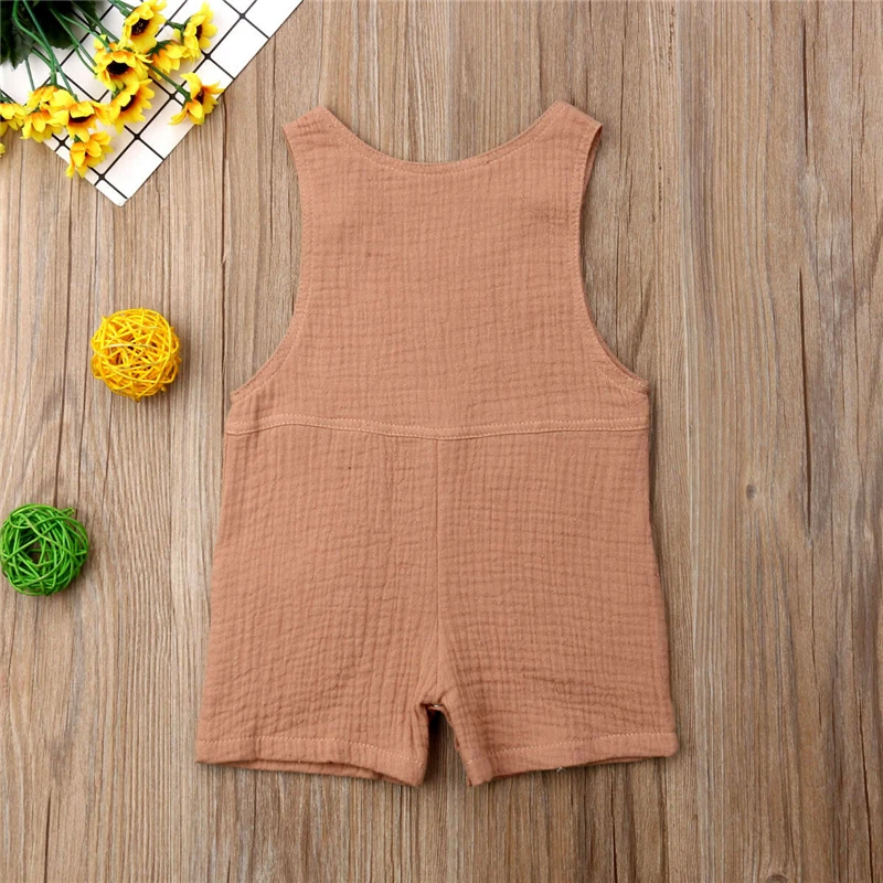 2020 Newborn infant toddler Baby Boy Girl Clothes Solid Cotton Pockets Romper Summer Sleeveless O Neck Ropa Kids Outfits 
2020 Newborn infant toddler Baby Boy Girl Clothes Solid Cotton Pockets Romper Summer Sleeveless O Neck Ropa Kids Outfits
