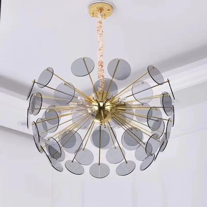 Postmodern light luxury chandelier glass dandelion model room bedroom European and American dining room lamps
Postmodern light luxury chandelier glass dandelion model room bedroom European and American dining room lamps