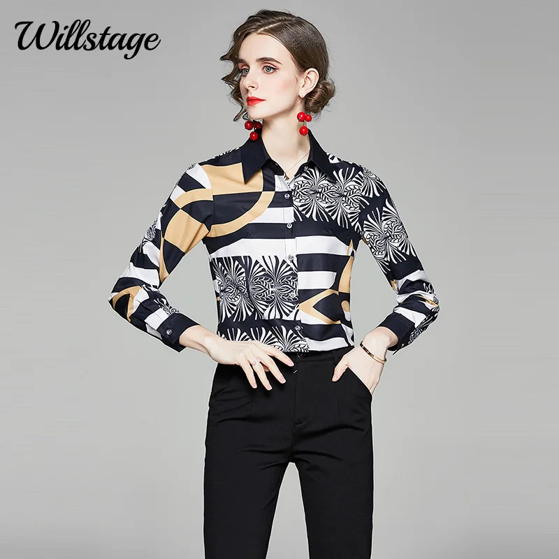 Черные рубашки Willstage, женская рубашка с воротником, блузка с длинным рукавом и принтом, элегантные топы с узором, осень 2020, женская одежда на ...
Черные рубашки Willstage, женская рубашка с воротником, блузка с длинным рукавом и принтом, элегантные топы с узором, осень 2020, женская одежда на ...