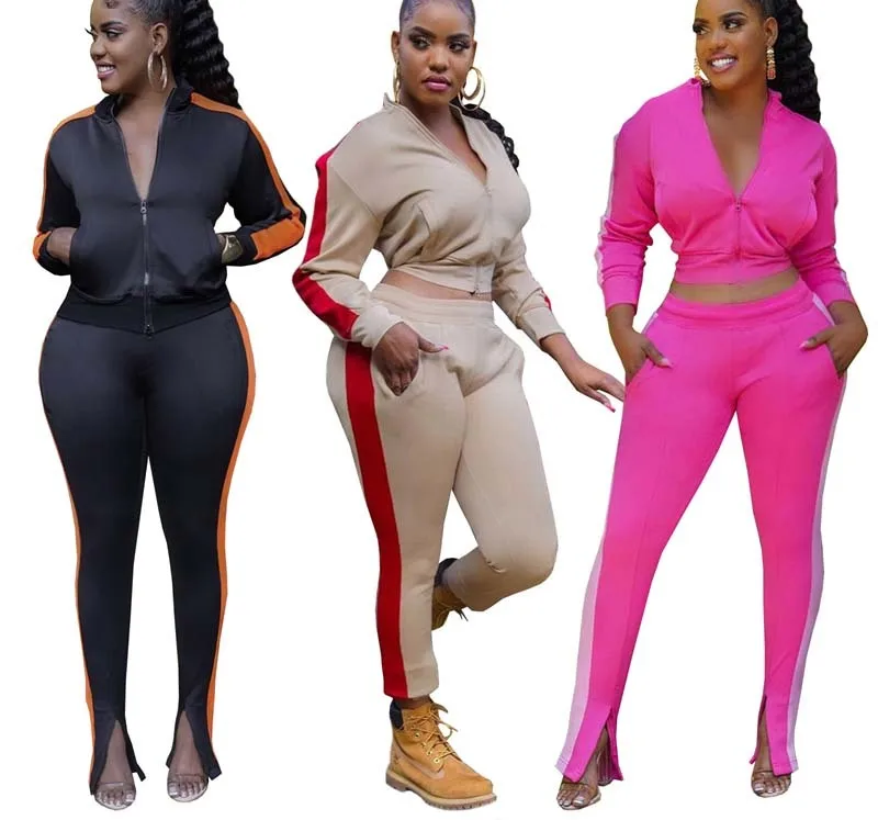 Zoctuo Women Sets Zipper Cardigan Skinny Fashion Jacket Pant Suit Office Lady Jogger Tracksuit Pants Two 2 Piece Outfit Set Sexy 
Zoctuo Women Sets Zipper Cardigan Skinny Fashion Jacket Pant Suit Office Lady Jogger Tracksuit Pants Two 2 Piece Outfit Set Sexy