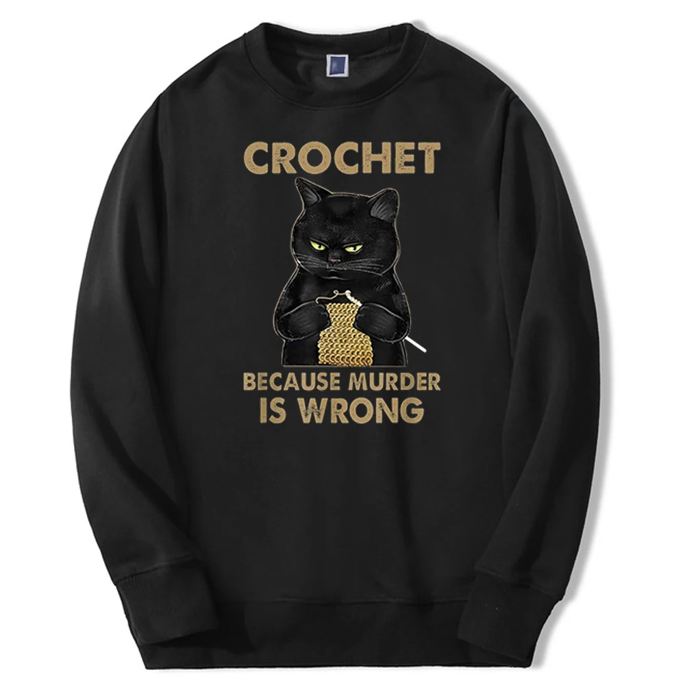Kawaii Cat Because Murder Is Wrong Hip Hop Spring Male Simple Thick Sweatshirt Fashion Crew neck Pullovers Men's Hip Hop Hoodie
Kawaii Cat Because Murder Is Wrong Hip Hop Spring Male Simple Thick Sweatshirt Fashion Crew neck Pullovers Men's Hip Hop Hoodie