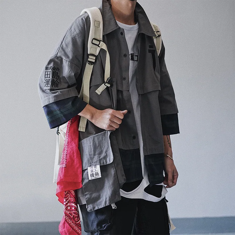 Techwear Letter Embroidery Big Pockets Hip Hop Cargo Shirts Men Retro Loose Summer Casual Streetwear Blouses Vintage Cardigan
Techwear Letter Embroidery Big Pockets Hip Hop Cargo Shirts Men Retro Loose Summer Casual Streetwear Blouses Vintage Cardigan