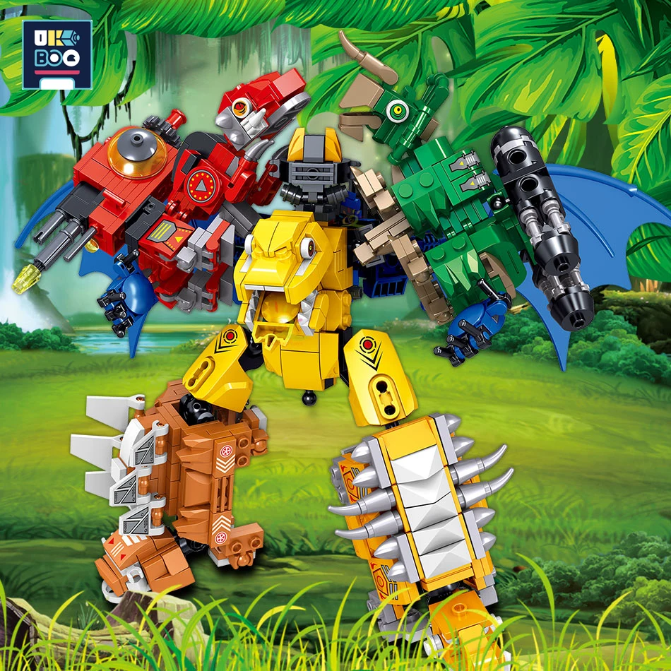 670pcs 6in1 World Dinosaurs Series Robot Weapon Park Building Blocks City Dragon Mecha Toys Fight Figures Bricks For Children
670pcs 6in1 World Dinosaurs Series Robot Weapon Park Building Blocks City Dragon Mecha Toys Fight Figures Bricks For Children