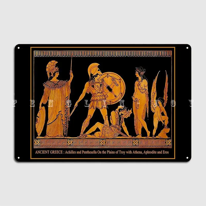 

Greece Ancient God And Goddess Frieze Print Metal Plaque Poster Cinema Living Room Garage Club Create Plaques Tin Sign Poster