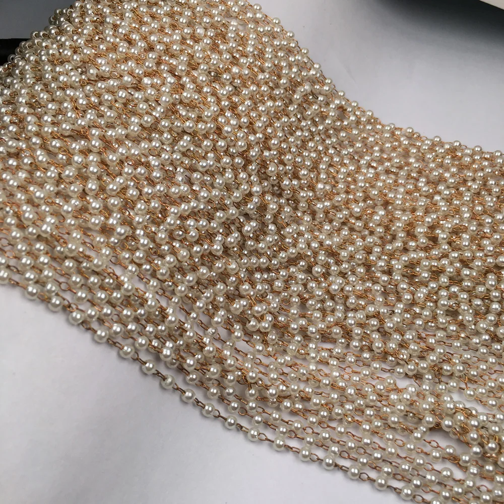 1 Meter Round Plastic Pearl Beads Necklace Gold Wire Handmade Beaded Rosary Chain For Jewelry Making Neckalce Bracelet Anklet 
1 Meter Round Plastic Pearl Beads Necklace Gold Wire Handmade Beaded Rosary Chain For Jewelry Making Neckalce Bracelet Anklet