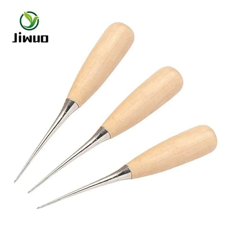 Jiwuo 3pcs/Set Professional Leather Craft Wood Handle Awl Stitching Awl Sewing Leather Craft Tool Sewing Shoe Repair Accessories
Jiwuo 3pcs/Set Professional Leather Craft Wood Handle Awl Stitching Awl Sewing Leather Craft Tool Sewing Shoe Repair Accessories