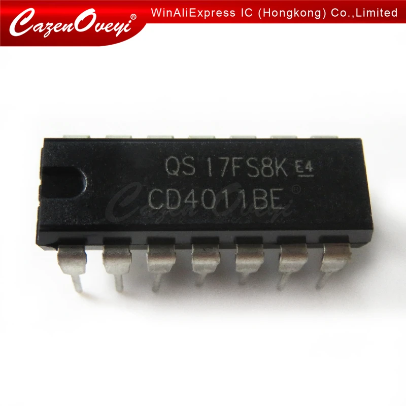 100 шт./лот CD4011BE CD4011 4011BE DIP-14 Новый оригинал в наличии | Электронные компоненты и