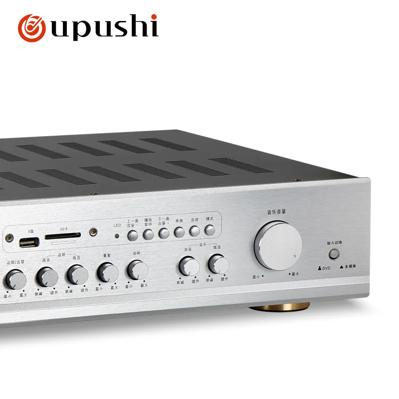 Oupushi AV-G series 80-300W 8Ohm Professional karaoke power amplifier Support FM/USD/Bule tooth/SD card Hifi stereo audio system
Oupushi AV-G series 80-300W 8Ohm Professional karaoke power amplifier Support FM/USD/Bule tooth/SD card Hifi stereo audio system