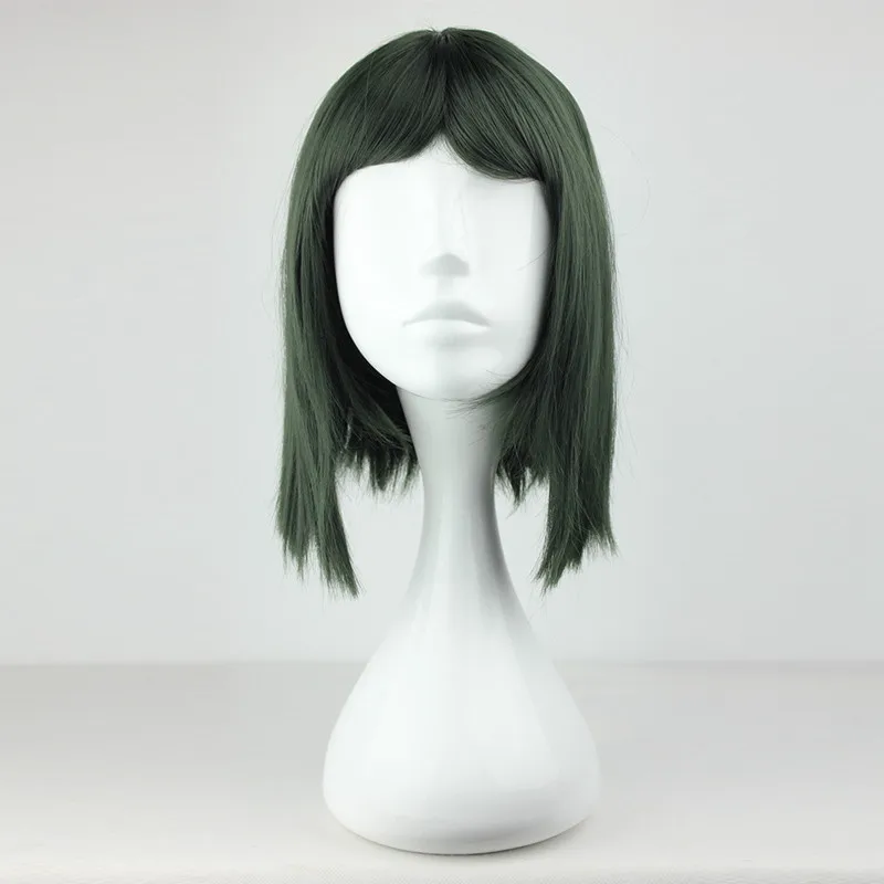 

Spirited Away Nigihayami Kohakunushi Fate Zero Waver Velvet Green Short Bob Synthetic Hair Cosplay Halloween + Free Wig Cap