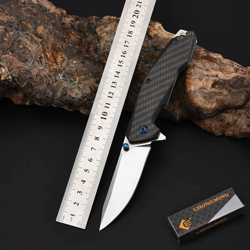 Carbon Brazed Handle Folding Knife 440 Stainless Steel Outdoor Knife Multi-function Survival Camping Self-defense Knife
Carbon Brazed Handle Folding Knife 440 Stainless Steel Outdoor Knife Multi-function Survival Camping Self-defense Knife