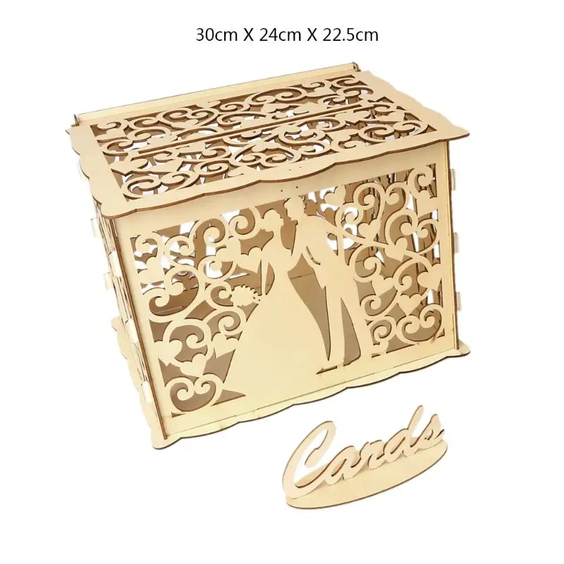DIY Wedding Gift Couple Lover Wooden Card Money Box Case With Lock Rustic Beautiful Birthday Party Favors Decoration Supplies
DIY Wedding Gift Couple Lover Wooden Card Money Box Case With Lock Rustic Beautiful Birthday Party Favors Decoration Supplies