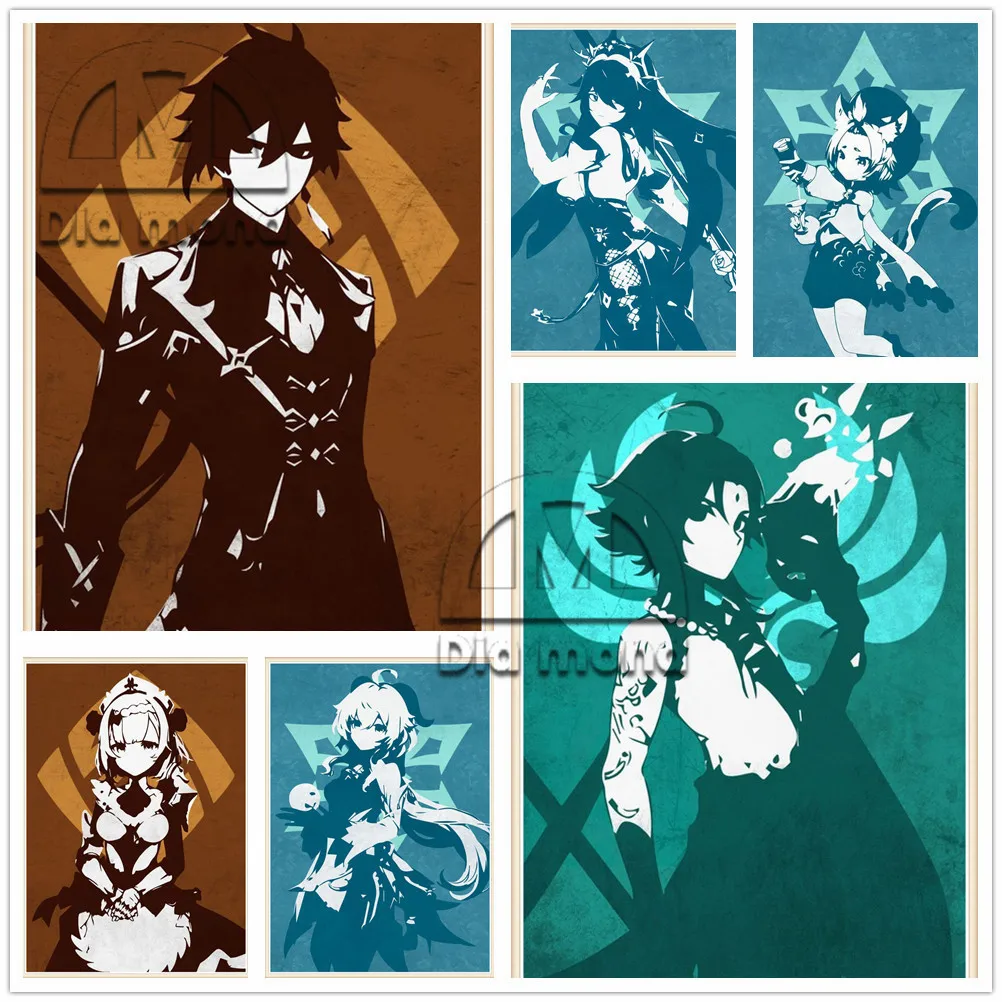 Abstract 5D Diy Diamond Painting Genshin Impact Game Mosaic Art Poster Anime Diamond Embroidery Cross Stitch Kits Home Decor
Abstract 5D Diy Diamond Painting Genshin Impact Game Mosaic Art Poster Anime Diamond Embroidery Cross Stitch Kits Home Decor