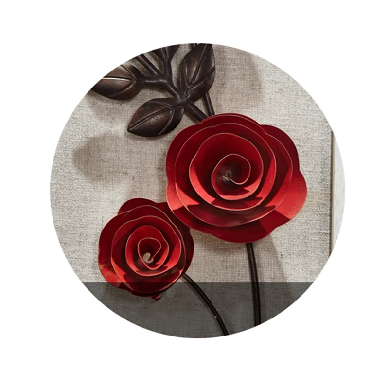 European 3D Metal Rose Wall Stickers Mural Home Decoration Accessories Living Room Bedroom Iron Ornament Art Decor Wood Frame
European 3D Metal Rose Wall Stickers Mural Home Decoration Accessories Living Room Bedroom Iron Ornament Art Decor Wood Frame