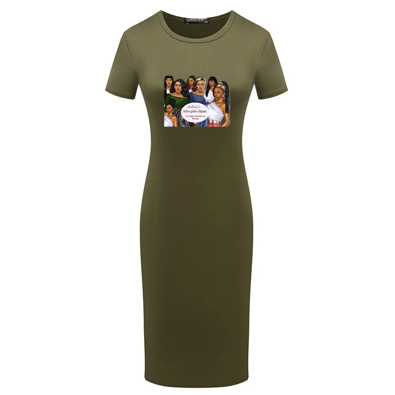 Women Dress Black Girl Print Short Sleeve Robe Sexy Summer Bodycon Office Dresses Bandage Black Army Green Party Pencil Dress
Women Dress Black Girl Print Short Sleeve Robe Sexy Summer Bodycon Office Dresses Bandage Black Army Green Party Pencil Dress