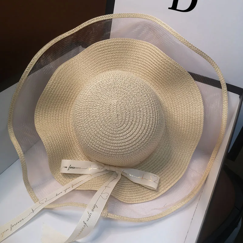 HT265 Brim Straw Hat Lace Beach Hats Women Fashion Ladies Summer UV Protection Foldable bowknot Sun Shade Cap Sunhat
HT265 Brim Straw Hat Lace Beach Hats Women Fashion Ladies Summer UV Protection Foldable bowknot Sun Shade Cap Sunhat