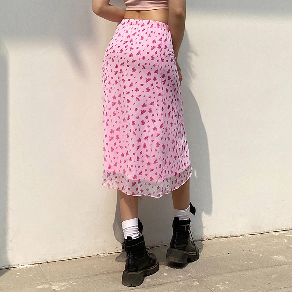 Y2K Midi Skirts Pink Cute Womens Heart Print Kawaii 2000s Aesthetic Long Skirt Double Layer Mesh Low Waist Summer Skirt
Y2K Midi Skirts Pink Cute Womens Heart Print Kawaii 2000s Aesthetic Long Skirt Double Layer Mesh Low Waist Summer Skirt