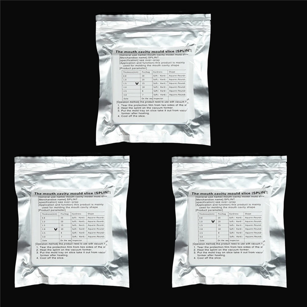 Dental Material Hard Oral Denture Model Mold Thermoforming Vacuum Forming Plate Matrix Bands Dental Orthodontic Retainer Slice
Dental Material Hard Oral Denture Model Mold Thermoforming Vacuum Forming Plate Matrix Bands Dental Orthodontic Retainer Slice