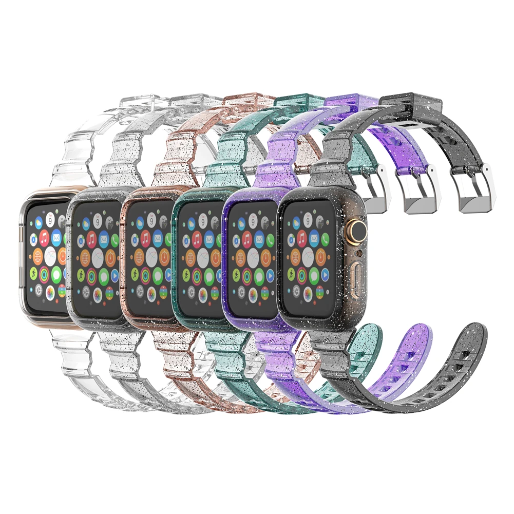 38/40/42/44mm Replacement Watch Strap for Apple Watch High Quality All-inclusive Transparent Colorful Wristband Loop Strap 
38/40/42/44mm Replacement Watch Strap for Apple Watch High Quality All-inclusive Transparent Colorful Wristband Loop Strap