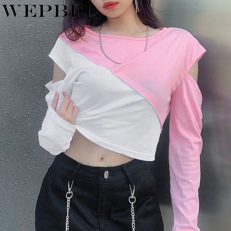 WEPBEL Sexy Patchwork Crop Top Casual Loose Long Sleeve O Neck Hollow Out Bottoming Shirt
WEPBEL Sexy Patchwork Crop Top Casual Loose Long Sleeve O Neck Hollow Out Bottoming Shirt