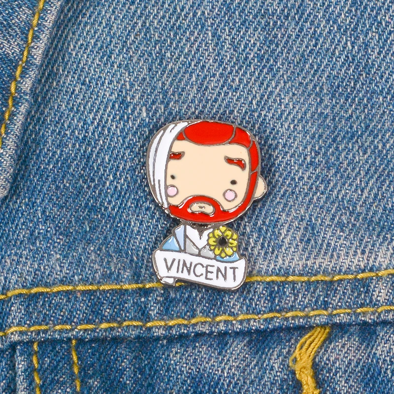 Painter Self Portrait Brooch Artist Van Gogh Sunflower VINCENT Enamel Pin Jeans Backpack Art Badge Art Lovers Friends Gifts
Painter Self Portrait Brooch Artist Van Gogh Sunflower VINCENT Enamel Pin Jeans Backpack Art Badge Art Lovers Friends Gifts