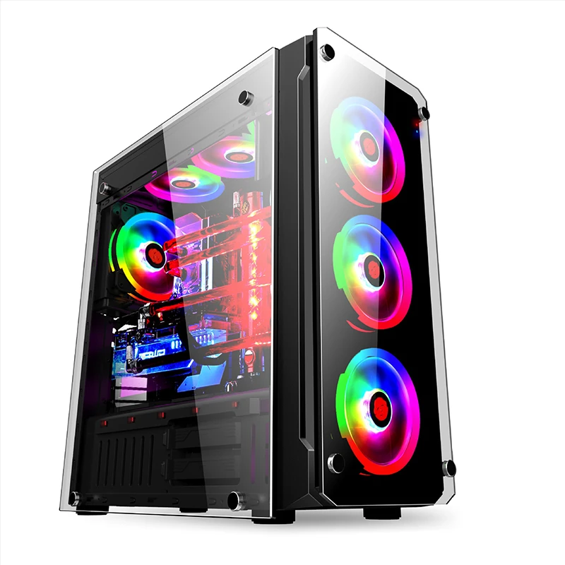 452*208*495 мм E-ATX diy игровой компьютер PC чехол боковая прозрачная стеклянная панель