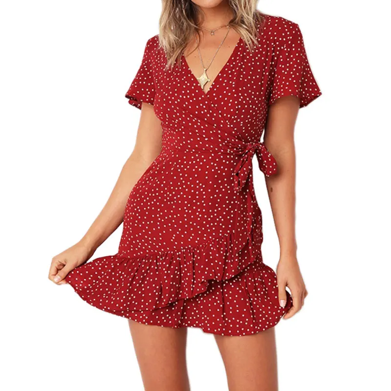 Women Dress Dots 2020 Summer Boho Beach Party Gowns Female Elegant Ruffles Dress Ladies Mini Short Plus Size Dresses for Women
Women Dress Dots 2020 Summer Boho Beach Party Gowns Female Elegant Ruffles Dress Ladies Mini Short Plus Size Dresses for Women