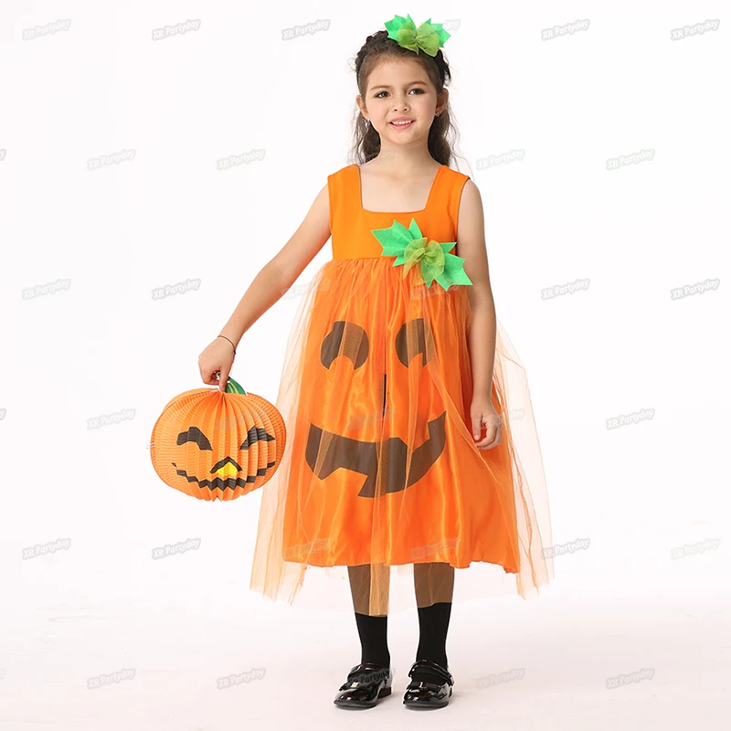 Children Girl Pumpkin Cosplay Costume Kids Stage Performance Halloween Party Dress Decoration Prop Christmas Holiday 
Children Girl Pumpkin Cosplay Costume Kids Stage Performance Halloween Party Dress Decoration Prop Christmas Holiday