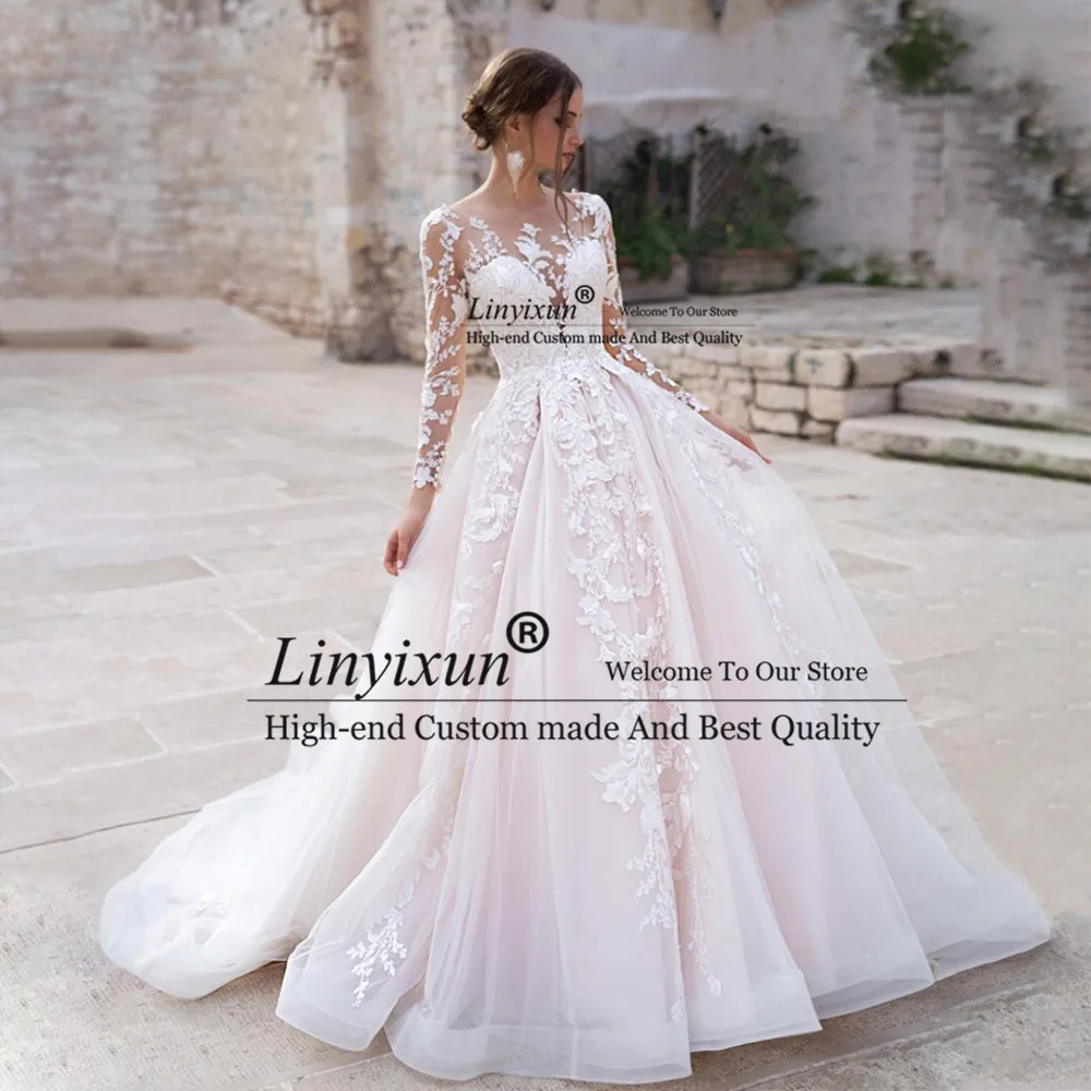 Hot Sale Long Sleeve Princess Wedding Dress 2021 Tulle Bride Dresses Chapel Train Appliques Bridal Gowns Vestido De Noiva
Hot Sale Long Sleeve Princess Wedding Dress 2021 Tulle Bride Dresses Chapel Train Appliques Bridal Gowns Vestido De Noiva