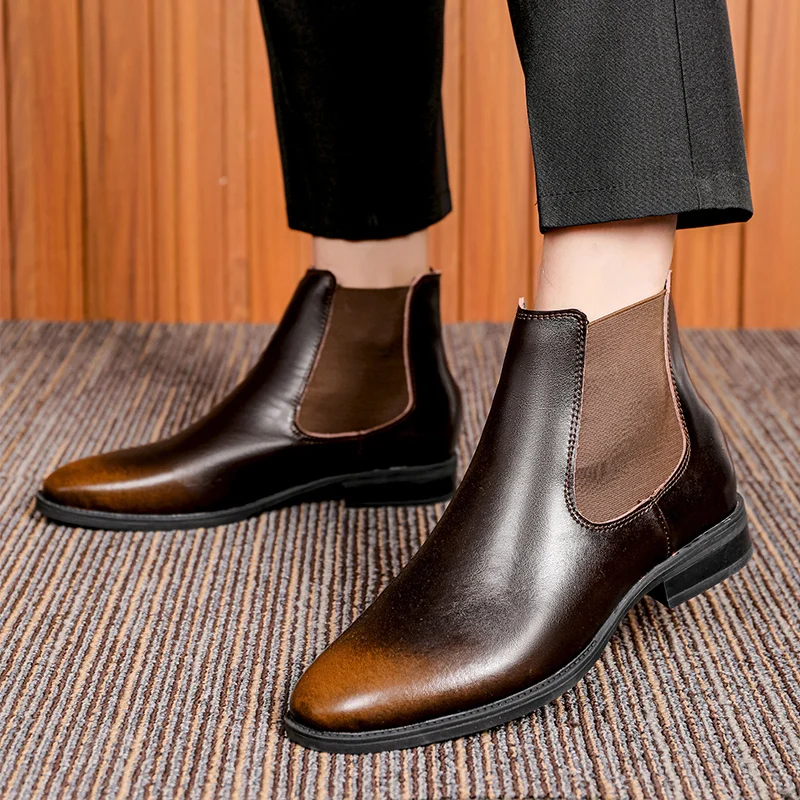 Classic Winter Elegant Chelsea Boots Men Formal Leather Boots British Style Slip-on Business Dress Boots Men Casual Ankle Shoes
Classic Winter Elegant Chelsea Boots Men Formal Leather Boots British Style Slip-on Business Dress Boots Men Casual Ankle Shoes