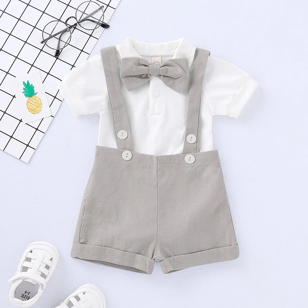 Baby Kids Clothing Sets newborn Baby Boys Bow Shirts Romper+suspender Shorts Gentleman Outfits Set деская дежда Ropa Teens
Baby Kids Clothing Sets newborn Baby Boys Bow Shirts Romper+suspender Shorts Gentleman Outfits Set деская дежда Ropa Teens