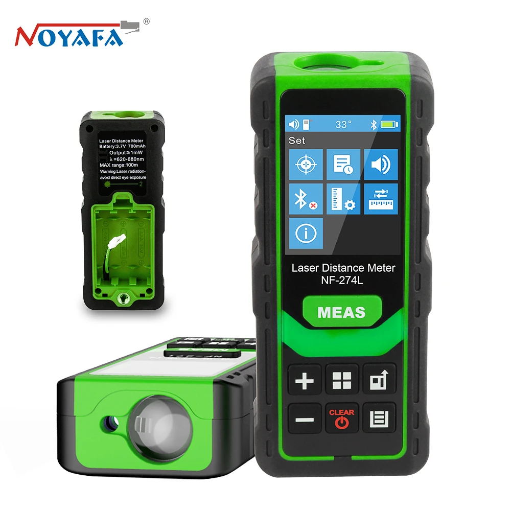 

Noyafa NF-274L Green Laser Distance Meter 60M 80M 100M Rangefinder Laser Tape Range Finder Measure Electronic Level Test Tool