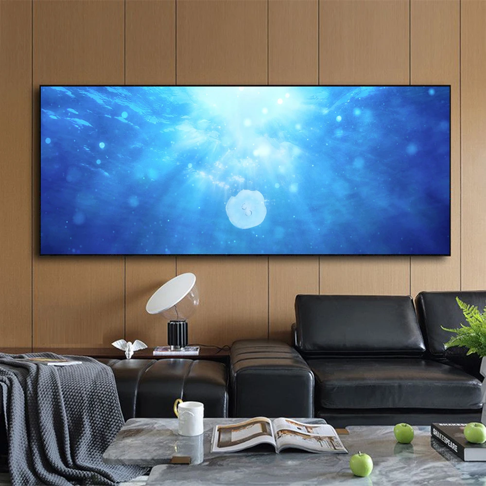 Animal landscape oil painting blue sea jellyfish art canvas painting living room corridor bar home decoration murals
Animal landscape oil painting blue sea jellyfish art canvas painting living room corridor bar home decoration murals
