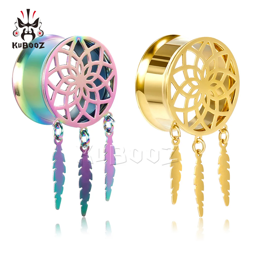 KUBOOZ New Stainless Steel Dream Catcher Flower Pattern Ear Plugs Dangle Tunnels Body Piercing Jewelry Ear Stretchers Expanders
KUBOOZ New Stainless Steel Dream Catcher Flower Pattern Ear Plugs Dangle Tunnels Body Piercing Jewelry Ear Stretchers Expanders