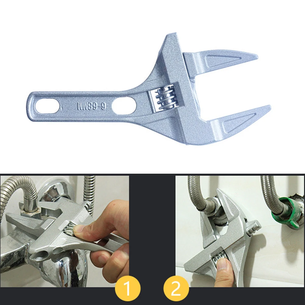 Adjustable Snap Grip Handle Wrench Short Shank Large Opening Spanner Bathroom Universal Repair Tools
Adjustable Snap Grip Handle Wrench Short Shank Large Opening Spanner Bathroom Universal Repair Tools