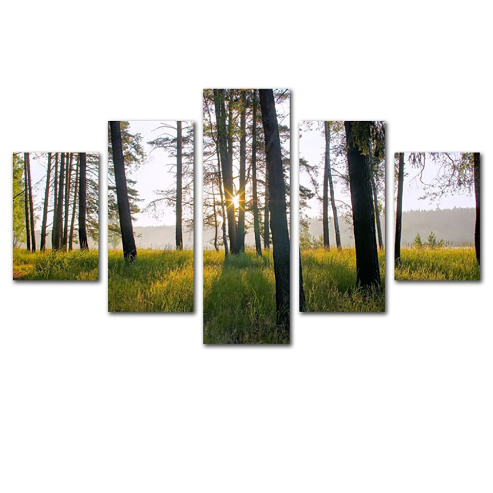 Canvas HD Print Home Decor Painting Modular 5 Panel Sunshine Trees Landscape Framework Wall Art Poster Living Room
Canvas HD Print Home Decor Painting Modular 5 Panel Sunshine Trees Landscape Framework Wall Art Poster Living Room