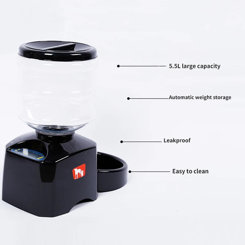5.5L Capacity Pet Feeder Cat and Dog Three Meals Regular Quantitative Feeder Automatic Feeding Machine
5.5L Capacity Pet Feeder Cat and Dog Three Meals Regular Quantitative Feeder Automatic Feeding Machine