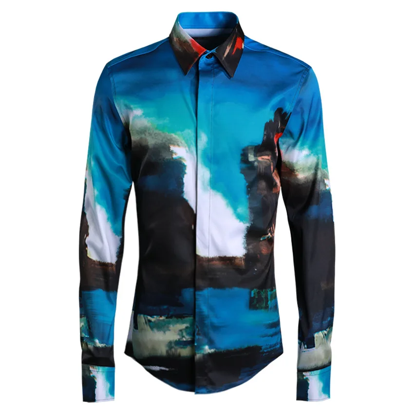 2020 Shirts Mens Fashion Ink Painting Figure Long Sleeve Mens Dress Shirt Blue Grend Mens Shirts Casual Slim Fit Plus Size 4XL
2020 Shirts Mens Fashion Ink Painting Figure Long Sleeve Mens Dress Shirt Blue Grend Mens Shirts Casual Slim Fit Plus Size 4XL