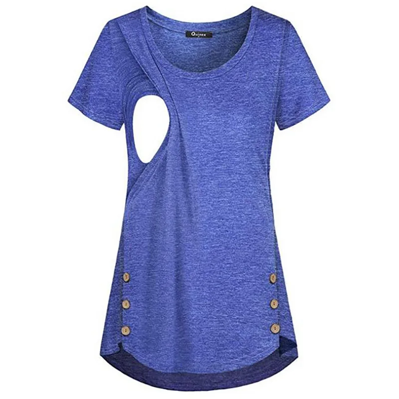 Hot Sale Fashion Casual Maternity Wear Solid Color Button Round Neck Breastfeeding Ladies T-Shirt
Hot Sale Fashion Casual Maternity Wear Solid Color Button Round Neck Breastfeeding Ladies T-Shirt