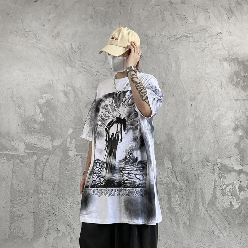 Men's T shirt Hip Hop Streetwear Harajuku T-shirt Devil print Cotton Casual Short Sleeve Summer Tops Tees Tshirt Pullover 
Men's T shirt Hip Hop Streetwear Harajuku T-shirt Devil print Cotton Casual Short Sleeve Summer Tops Tees Tshirt Pullover