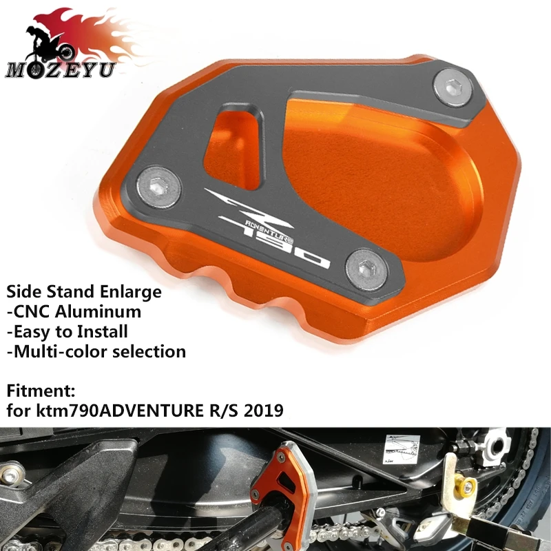 For 790 ADVENTURE/R 2019 Motorcycle CNC Side Stand Enlarge Extension Plate Enlarge Side Stand Support Pad 790ADVENTURE R/S
For 790 ADVENTURE/R 2019 Motorcycle CNC Side Stand Enlarge Extension Plate Enlarge Side Stand Support Pad 790ADVENTURE R/S